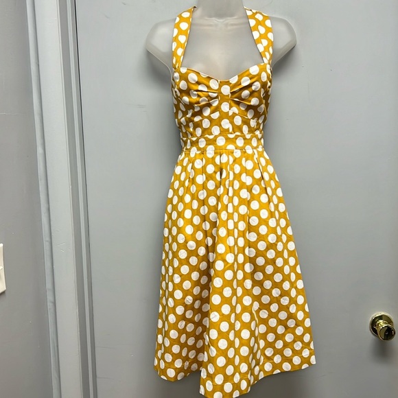 ModCloth Exclusive of California Myrtlewood Polka Dot Dress Size Large - Picture 1 of 10